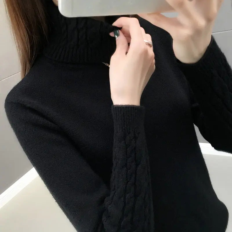 Women's Sweater Turtleneck Pullovers Autumn Winter Long Sleeves sweater - Awesome Markeplace