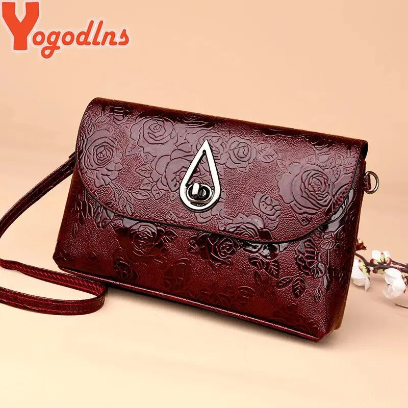 Yogodlns Luxury Designer Flower Embossed  Envelope Shoulder Bag Awesome Markeplace