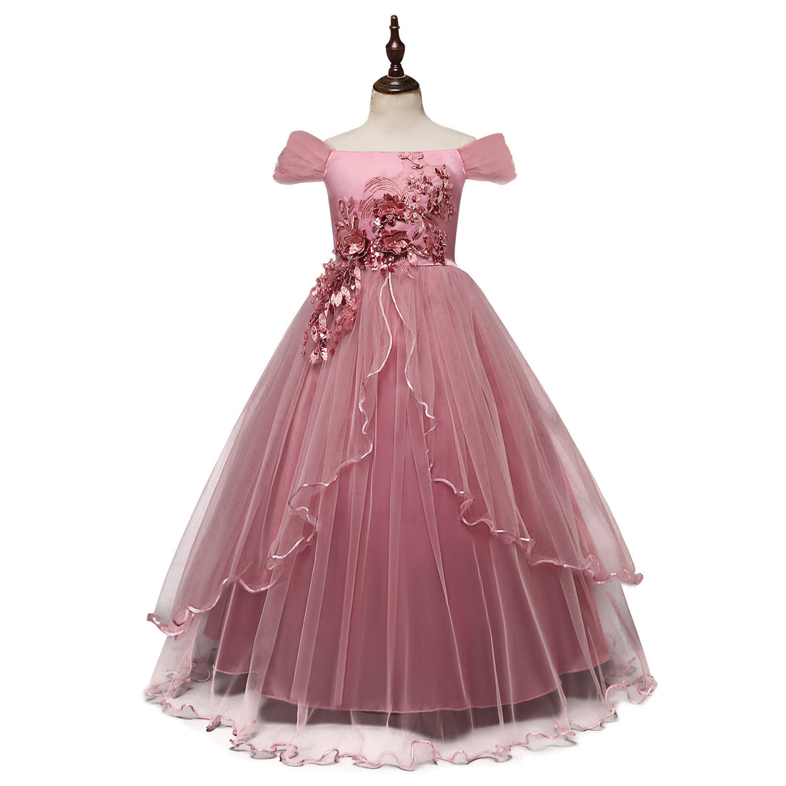 On-shoulder Princess Flower Dress Costume