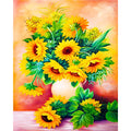 Adult Digital Oil Painting Kit Flowers & Butterflies in Vases DIY Art - Awesome Marketplace