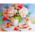 Adult Digital Oil Painting Kit Flowers & Butterflies in Vases DIY Art - Awesome Marketplace