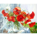 Adult Digital Oil Painting Kit Flowers & Butterflies in Vases DIY Art - Awesome Marketplace