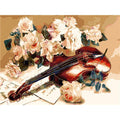 Adult Digital Oil Painting Kit Flowers & Butterflies in Vases DIY Art - Awesome Marketplace