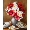 Adult Digital Oil Painting Kit Flowers & Butterflies in Vases DIY Art - Awesome Marketplace