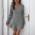 Autumn Long Sleeve Irregular Ruffles Dress - Awesome Marketplace