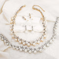 Baroque Alloy Necklace And Earrings Elegant Fashion All-match Bridal Formal Formal Dress Jewelry Suit - Awesome Marketplace