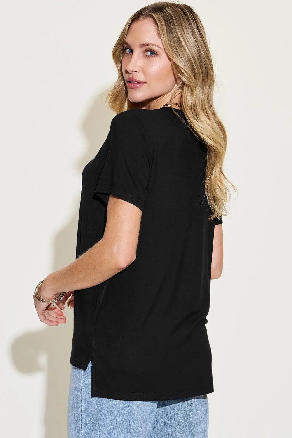 Full Size V-Neck T-Shirt