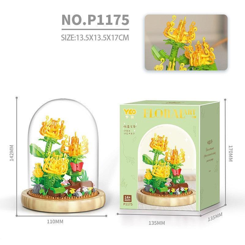 Building Blocks Bouquet: Rose & Sunflower Tiny Particle Toy Set for All Ages - Awesome Marketplace