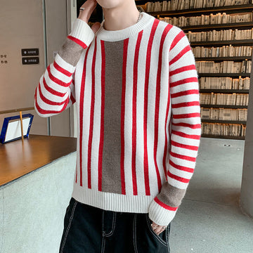 Men Loose Casual Soft Warm  Fall Winter Cashmere Knitted Sweater