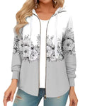 Casual Printed Full-zip Cardigan Coat - Awesome Marketplace