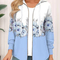 Casual Printed Full-zip Cardigan Coat - Awesome Marketplace