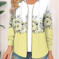 Casual Printed Full-zip Cardigan Coat - Awesome Marketplace