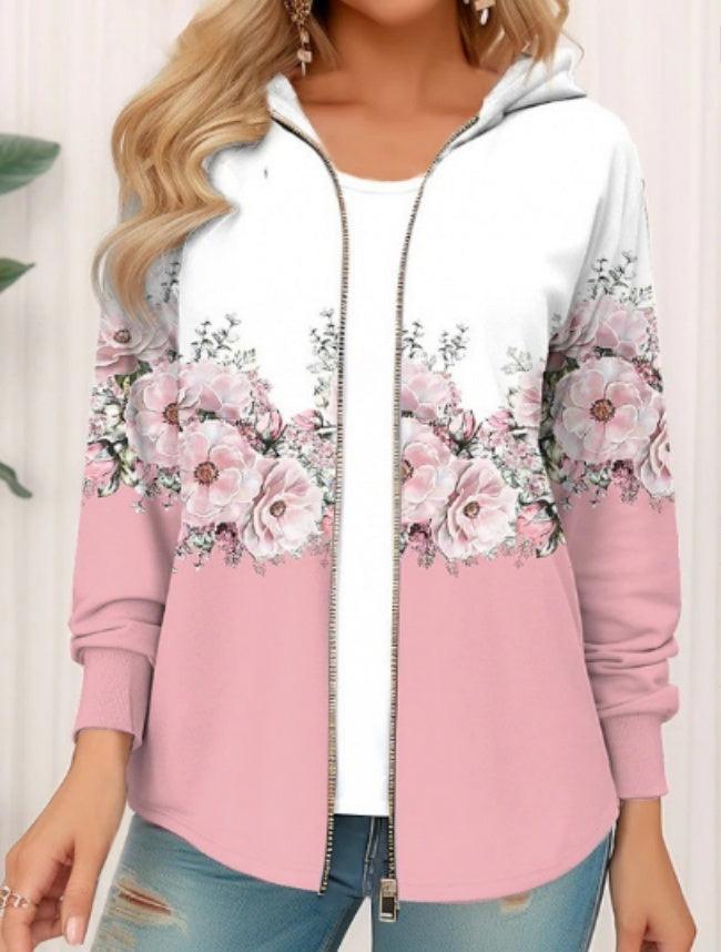 Casual Printed Full-zip Cardigan Coat - Awesome Marketplace