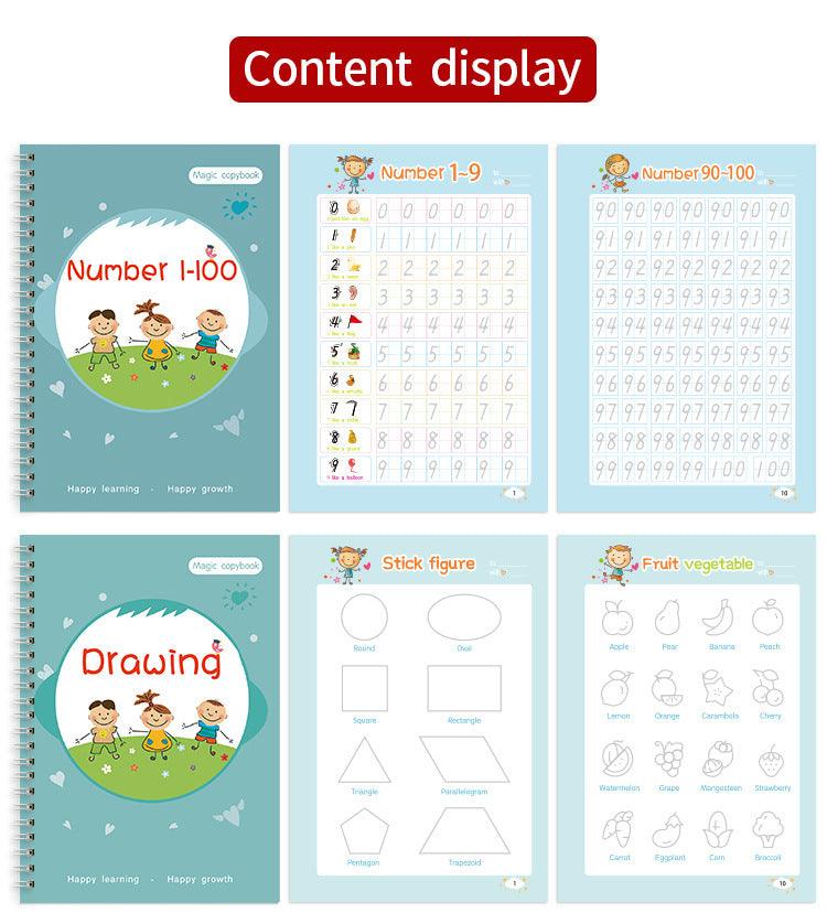 Children's English Copy Groove Font Magic Practice Copybook Setk - Awesome Marketplace