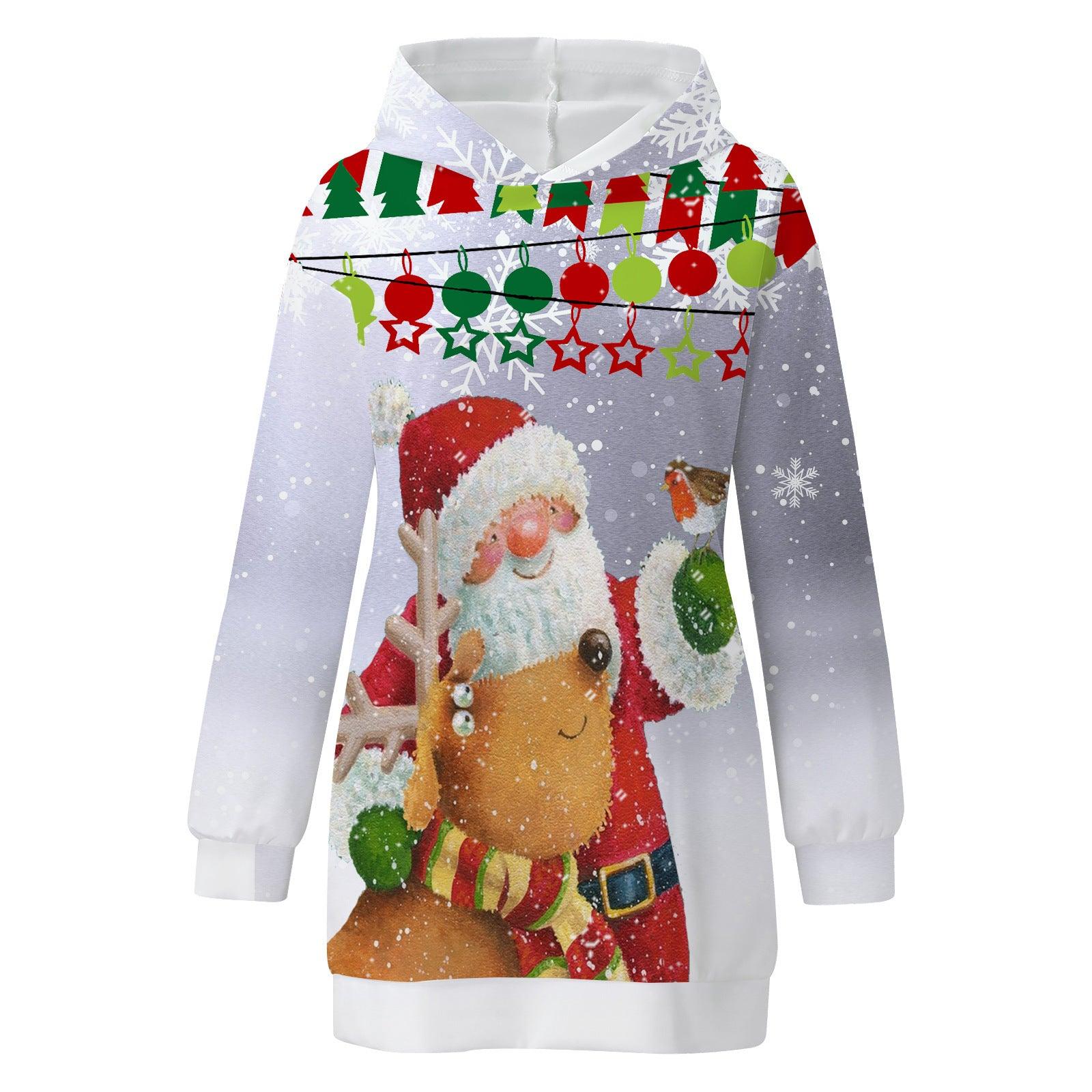 Christmas Print Hoodie Digital Printing - Awesome Marketplace