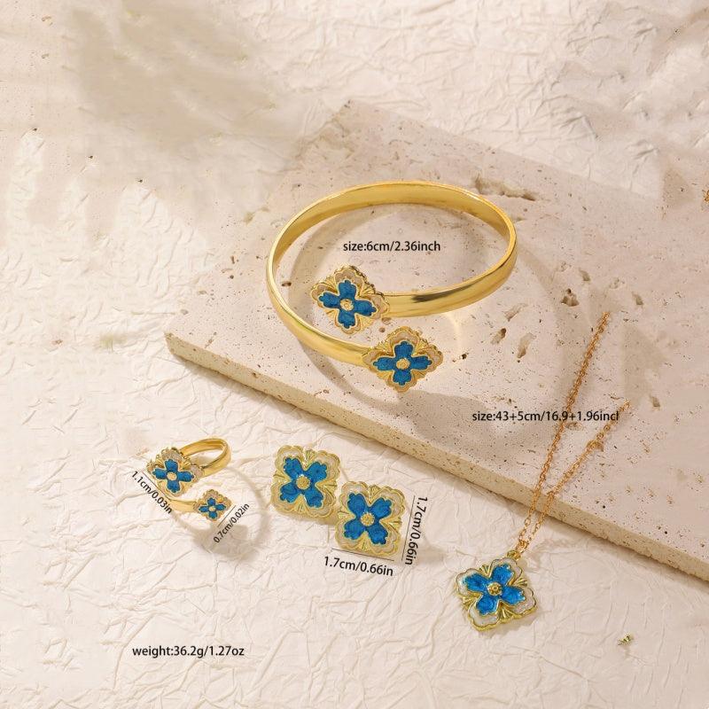 Clover Bracelet Earring Set - Awesome Marketplace