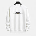 Creative Cat Print Cute Cat Round Neck Sweater - Awesome Marketplace