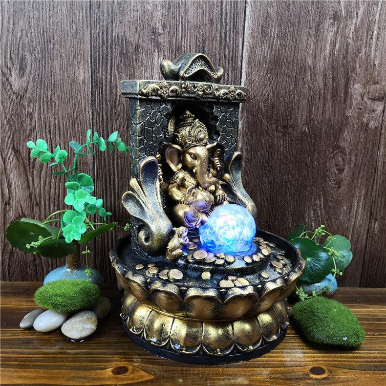 Creative New God Statue Ganesh Flowing Water Ornament - Awesome Marketplace