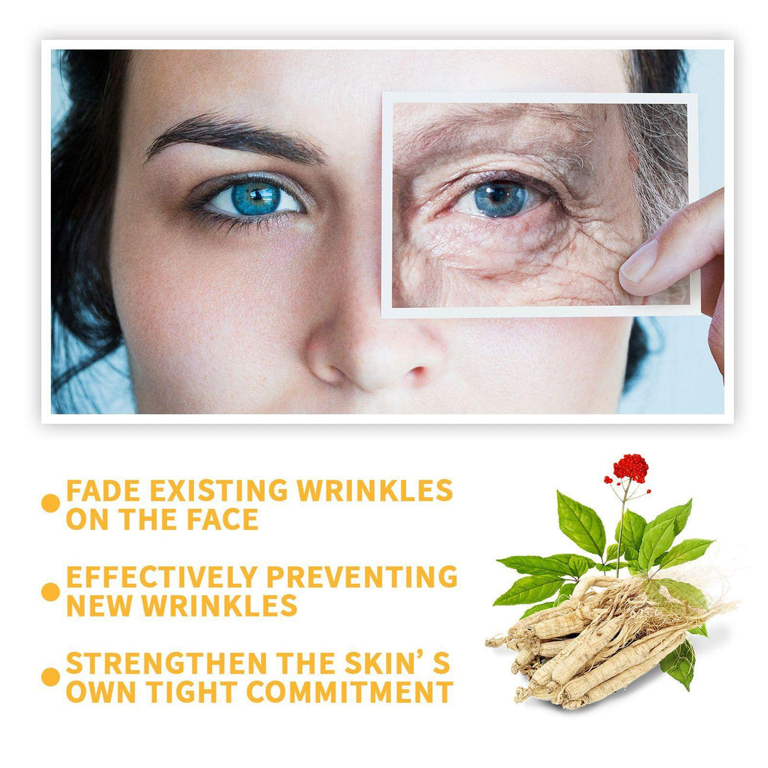 EELHOE Ginseng Essence For Fading Fine Lines, Firming Face, And Moisturizing Skin Serum