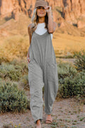 Double Take Full Size V-Neck Sleeveless Jumpsuit with Pockets - Awesome Marketplace