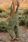 Double Take Full Size V-Neck Sleeveless Jumpsuit with Pockets - Awesome Marketplace