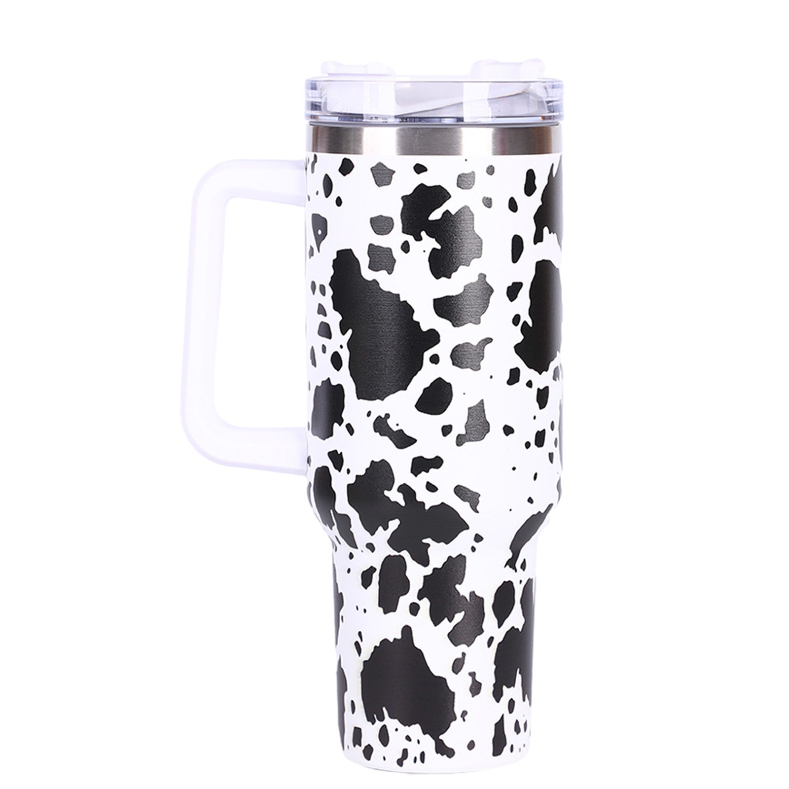 Portable 40oz Water Bottle - 5D Cow print Insulated Tumbler for Outdoor Sports & Travel - Awesome Marketplace