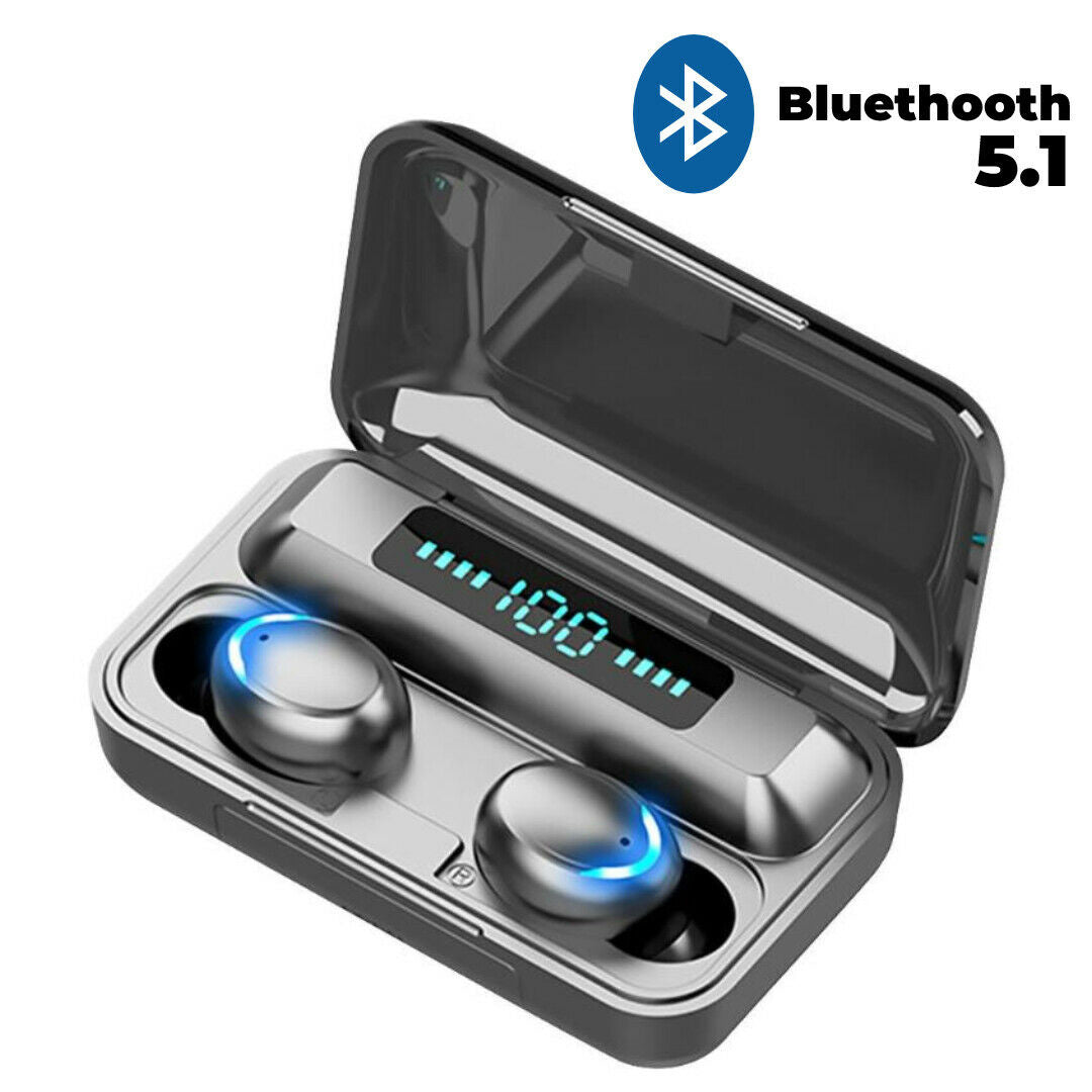 Wireless Waterproof Bluetooth Earbuds for Samsung, iPhone & Android: Noise-Canceling, Touch Control, Long Battery Life