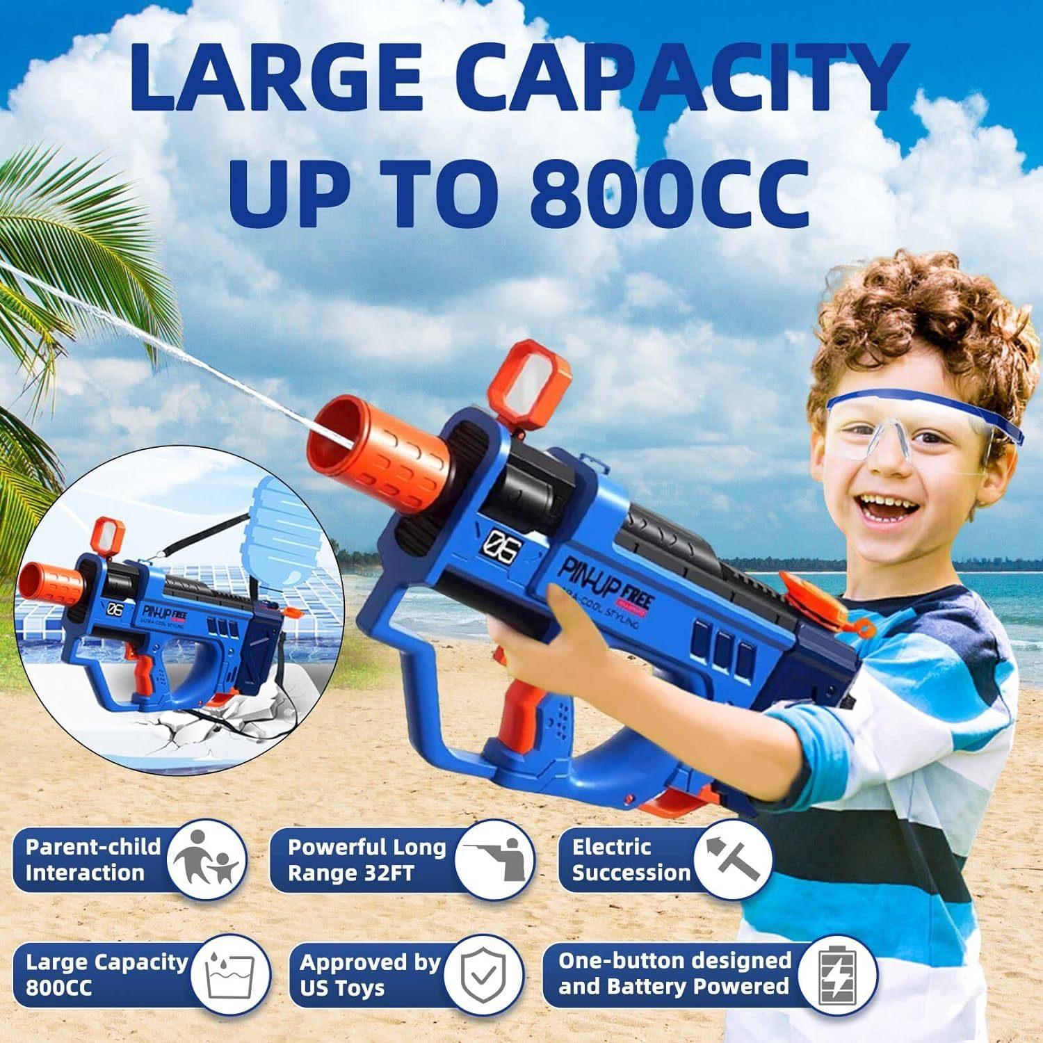 Electric Water Gun for Adults & Kids | Motorized Water Blaster 800cc 32FT Range - Awesome Marketplace