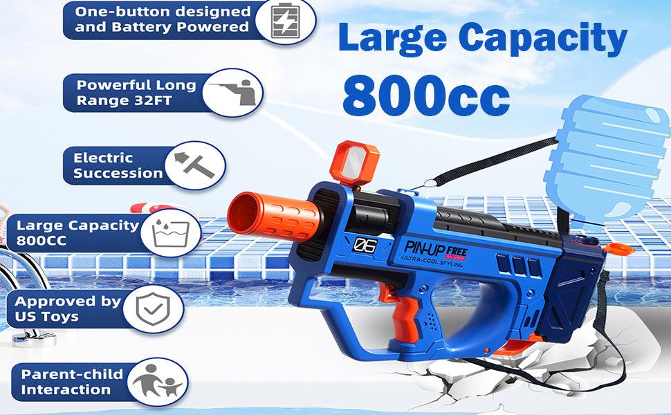 Electric Water Gun for Adults & Kids | Motorized Water Blaster 800cc 32FT Range - Awesome Marketplace