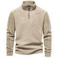 Fashion Personality Stand-collar Zippered Sweatshirt With Fleece Winter Casual Pullover Top Men's Clothing - Awesome Marketplace