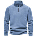 Fashion Personality Stand-collar Zippered Sweatshirt With Fleece Winter Casual Pullover Top Men's Clothing - Awesome Marketplace