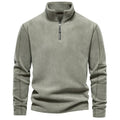 Fashion Personality Stand-collar Zippered Sweatshirt With Fleece Winter Casual Pullover Top Men's Clothing - Awesome Marketplace