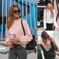 Holiday sweater loose sweater sweater ball women winter season - Awesome Marketplace