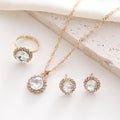 Jewelry Suit Women's Round Rhinestone Zircon Rhinestone - Awesome Marketplace