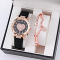 Korean Minimalist High-End Quartz Watch Set Elegant Fashion Timepiece - Awesome Marketplace