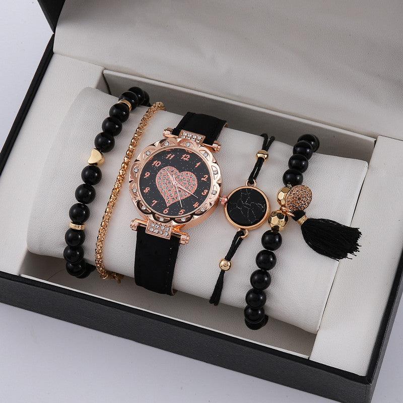 Korean Minimalist High-End Quartz Watch Set Elegant Fashion Timepiece - Awesome Marketplace