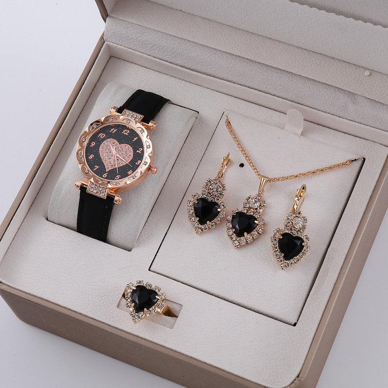 Korean Minimalist High-End Quartz Watch Set Elegant Fashion Timepiece - Awesome Marketplace