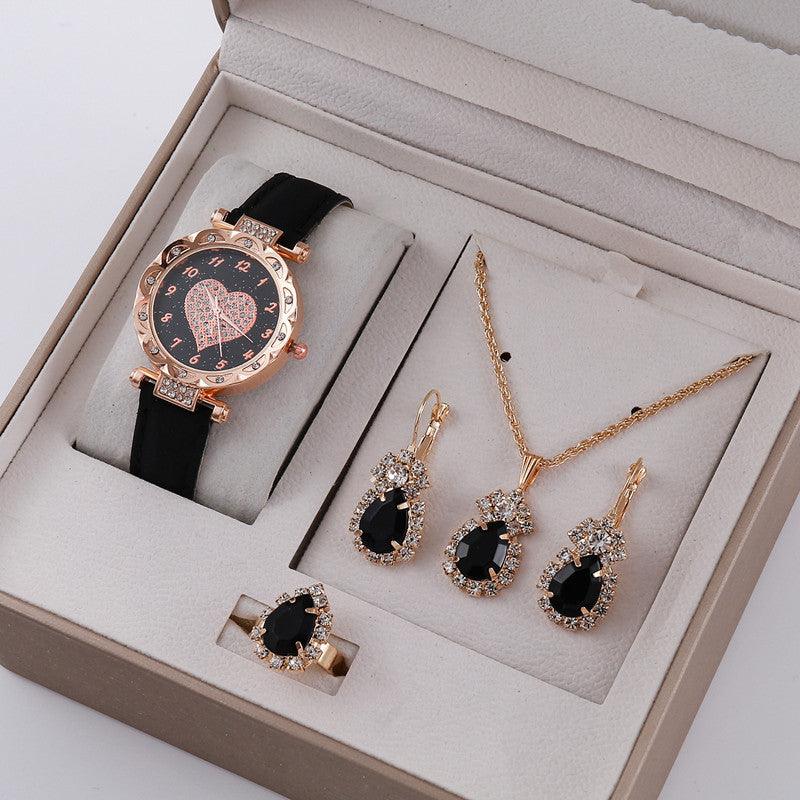 Korean Minimalist High-End Quartz Watch Set Elegant Fashion Timepiece - Awesome Marketplace