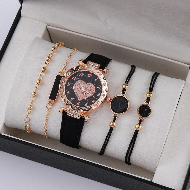 Korean Minimalist High-End Quartz Watch Set Elegant Fashion Timepiece - Awesome Marketplace