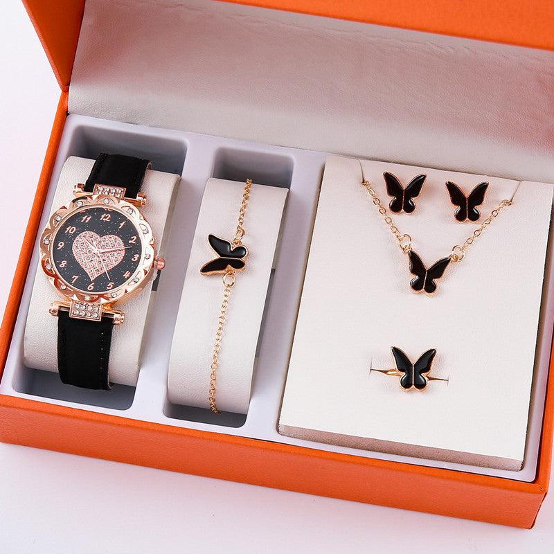 Korean Minimalist High-End Quartz Watch Set Elegant Fashion Timepiece - Awesome Marketplace