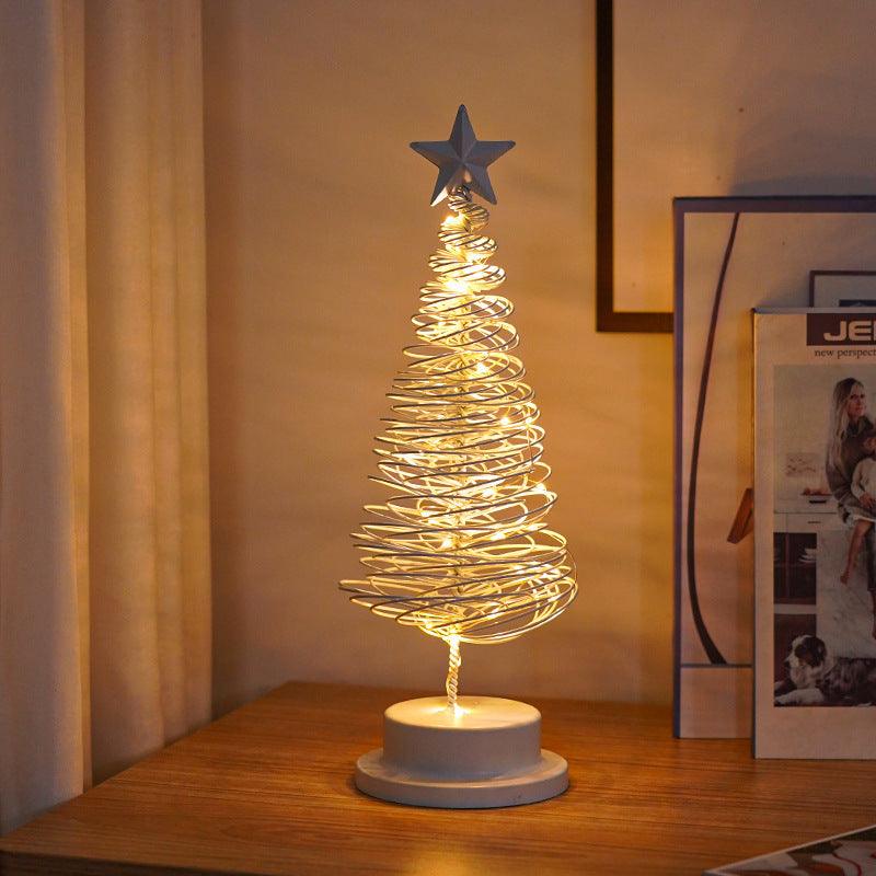 LED Christmas Tree Spiral Light Table Ornament Festive Night Lamp Decor - Awesome Marketplace