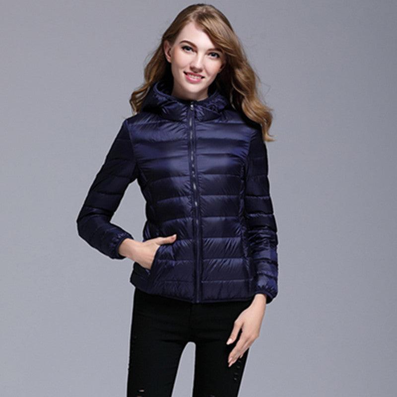 Lightweight Hooded Down Jacket Short Cozy Warmth for Winter & Outdoors - Awesome Marketplace