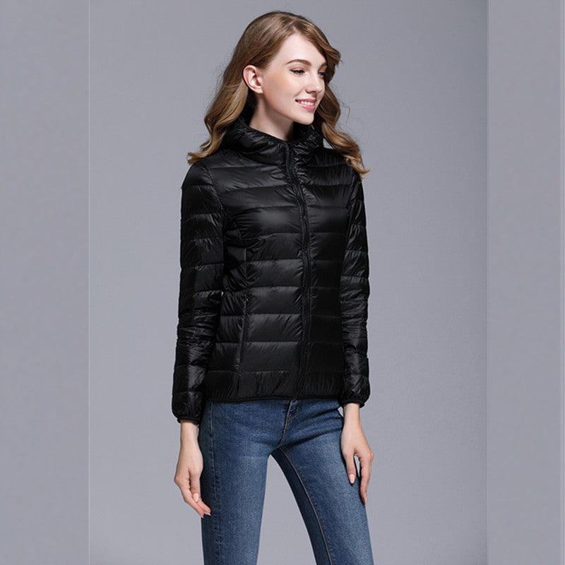 Lightweight Hooded Down Jacket Short Cozy Warmth for Winter & Outdoors - Awesome Marketplace