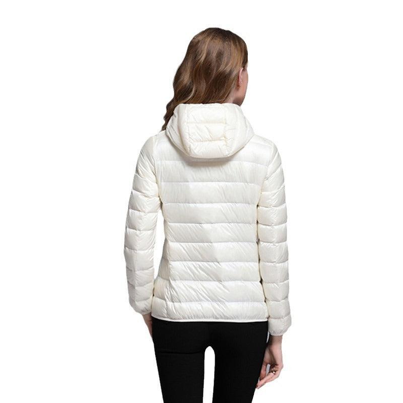 Lightweight Hooded Down Jacket Short Cozy Warmth for Winter & Outdoors - Awesome Marketplace