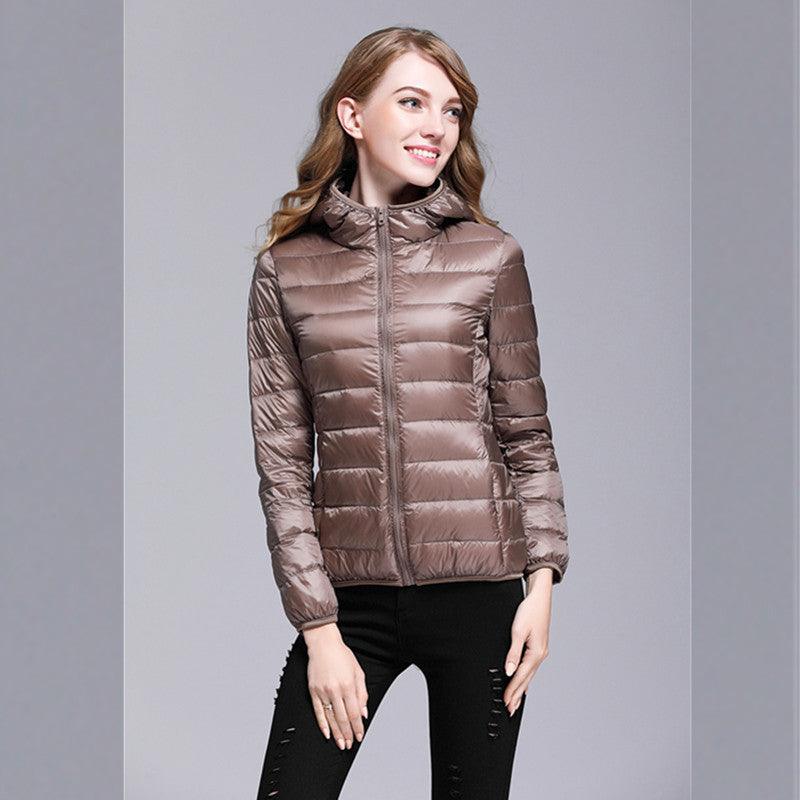 Lightweight Hooded Down Jacket Short Cozy Warmth for Winter & Outdoors - Awesome Marketplace