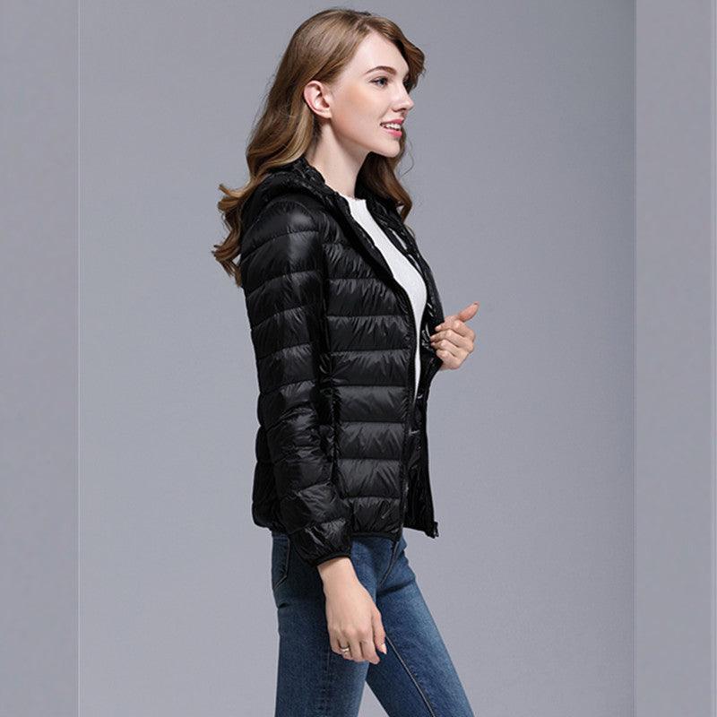 Lightweight Hooded Down Jacket Short Cozy Warmth for Winter & Outdoors - Awesome Marketplace