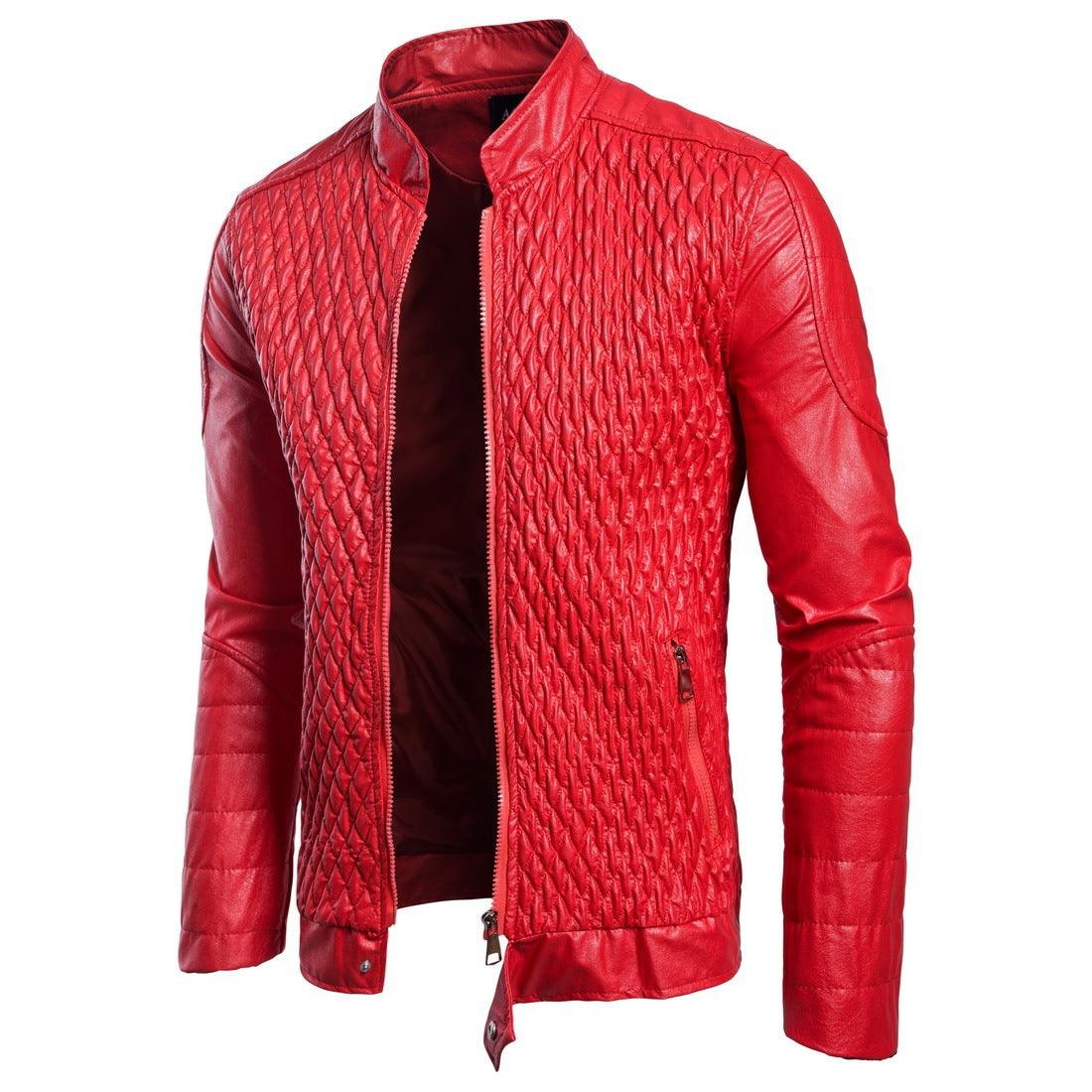 Long Sleeve Zipper Leather Cardigan Jacket Stylish & Warm Leather Coat - Awesome Marketplace