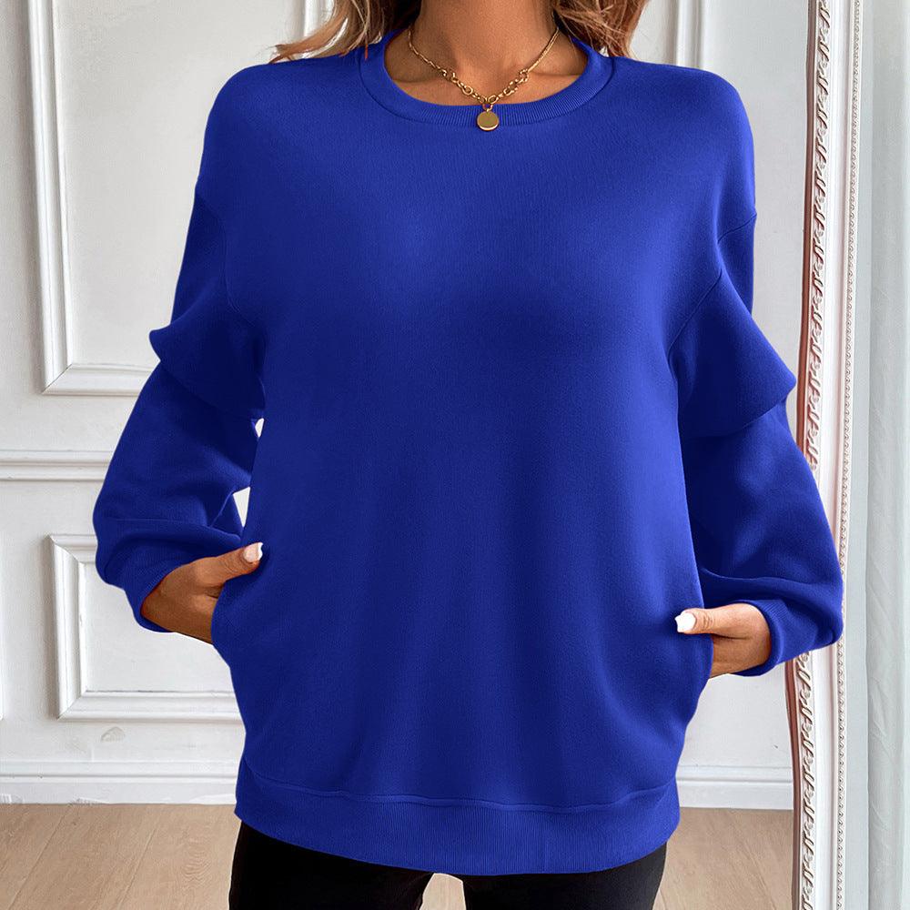 Loose Long Sleeve Casual Sweatshirt for Women – Cozy Stylish and Perfect for Every Day - Awesome Marketplace