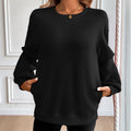 Loose Long Sleeve Casual Sweatshirt for Women – Cozy Stylish and Perfect for Every Day - Awesome Marketplace