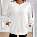 Loose Long Sleeve Casual Sweatshirt for Women – Cozy Stylish and Perfect for Every Day - Awesome Marketplace